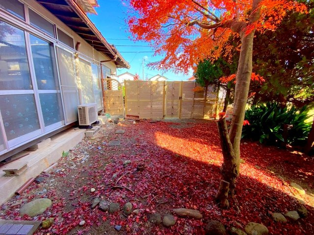 彦名町中古戸建の展望|増築側1階和室からの眺望になります。紅葉がいい雰囲気になります。