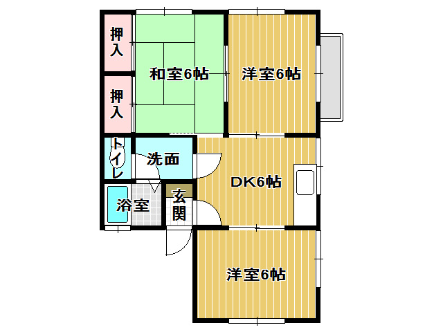 ハイム西町の間取り