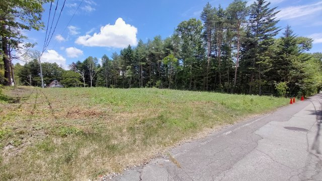 中軽井沢 大日向分譲地 建築条件付き土地 A区画の前面道路含む現地写真