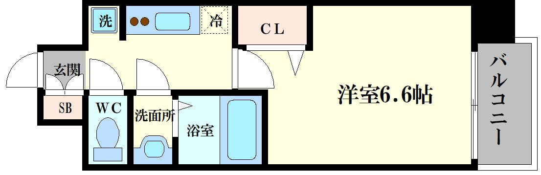 プレサンス大国町アドロッソの間取り