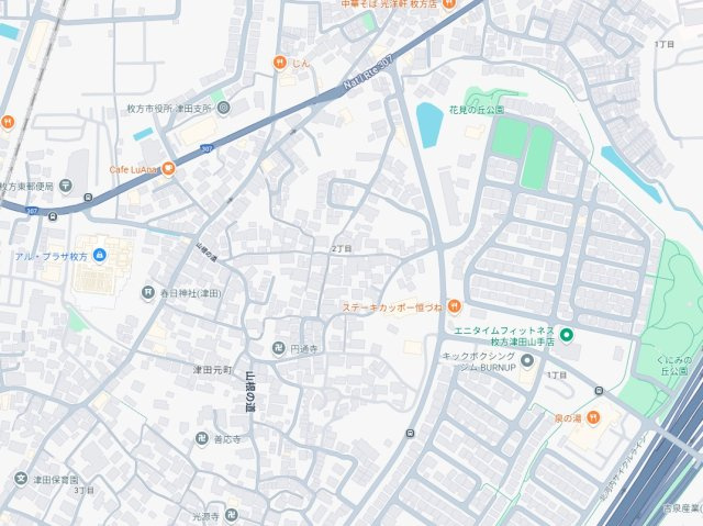 枚方市津田元町　第7期　新築一戸建ての地図