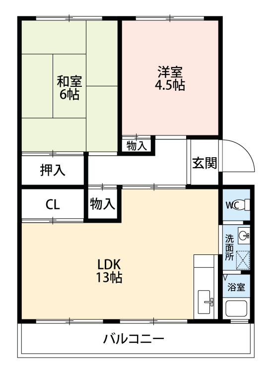 ハピネス緑　　　刈谷市近郊の賃貸はクラスホーム刈谷店の間取り