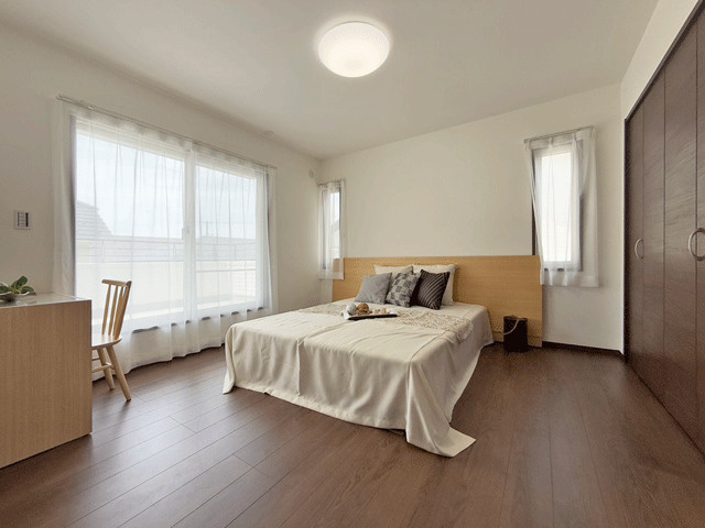 青葉区南吉成1丁目　積水ハウス施工バルコニー付き住宅の寝室