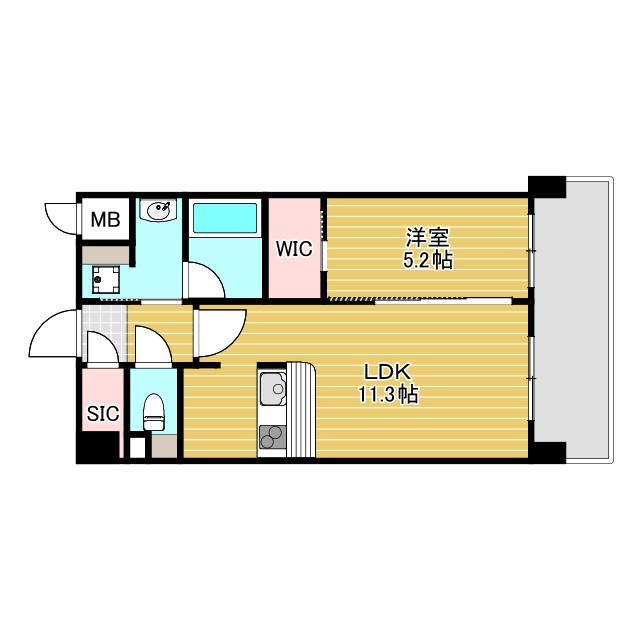 スプランディッド池田呉服町の間取り