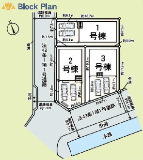 【区画図】 | 加古郡稲美町国安第7（全3棟）2号棟 | 2号棟です。