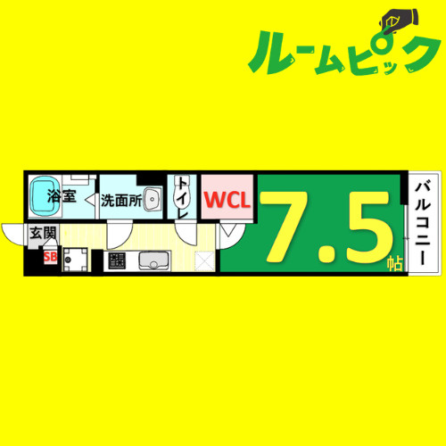 リブリ・Le Clair 八田　名古屋市賃貸　仲介手数料無料の間取り