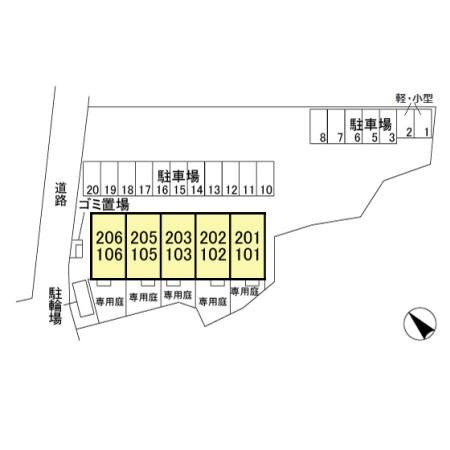 コンフォールコートⅡの区画図