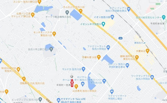 【地図】 | 加古川市平岡町一色西　土地　B2-4号地 | 山電「別府駅」まで徒歩約18分ですので、通勤、通学に便利な立地です。