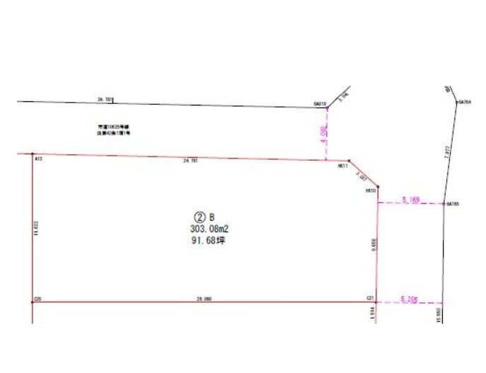 熊谷市西別府　売地の土地図