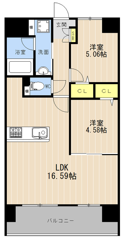 LIBTH菊陽Ⅱの間取り
