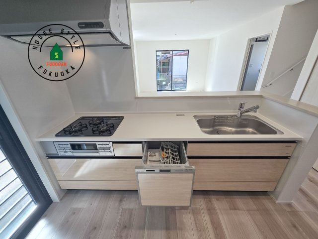 大野城市南ヶ丘6丁目第3-4棟（1号棟）の設備|ビルトインタイプで、キッチンと同じカラーにすることにより一体感を持たせることができます。乾燥機能が備わっているため家事の時間が短縮できます。