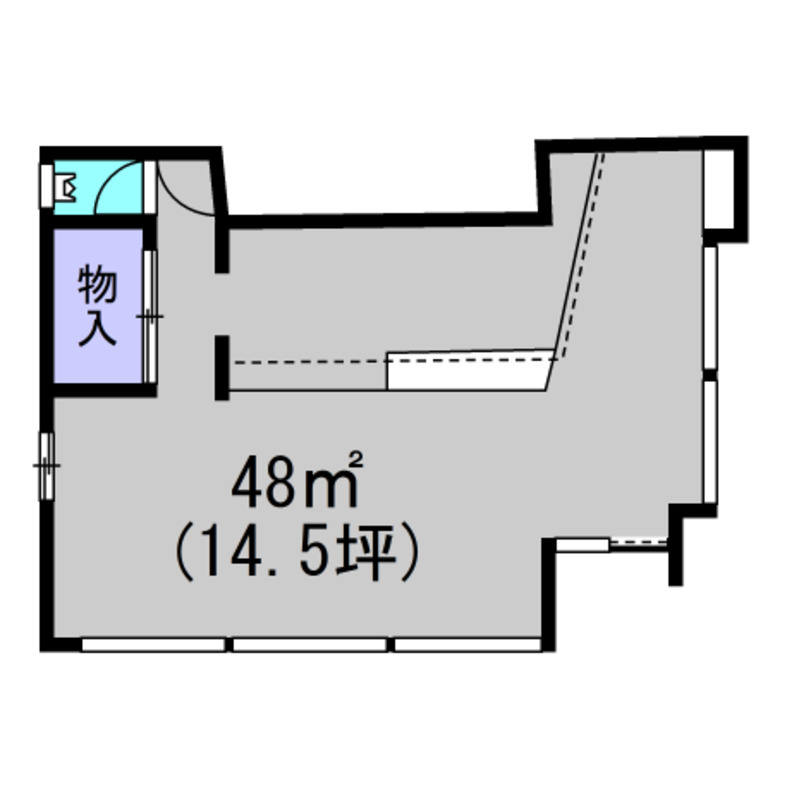 東洋町2丁目貸店舗の間取り