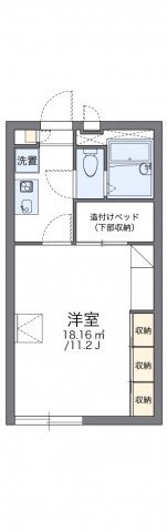 レオパレスウイロウの間取り|代表的な間取のため実際の間取とは異なる場合があります