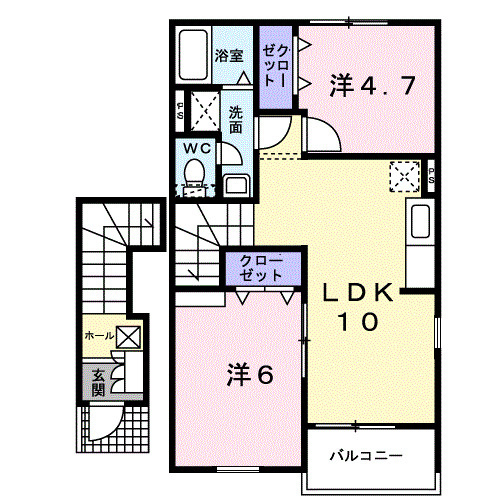 【間取り】 | カロスアンセ弐番館