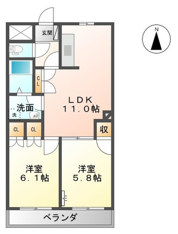 【間取り】 | サニープレイスＡ