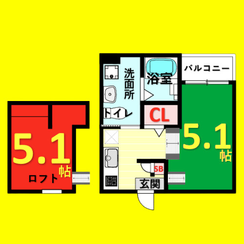 M.Kオリオン名古屋　名古屋市賃貸　仲介手数料無料の間取り