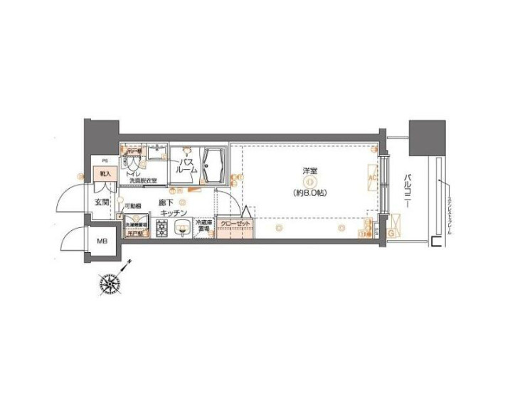 ZOOM池尻大橋　デザイナーズ　分譲賃貸　ペット相談の間取り