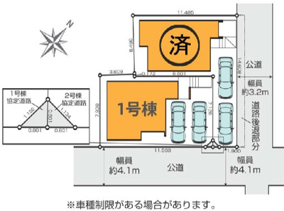 【区画図】 | 藤沢市鵠沼海岸3期 新築戸建 全2棟