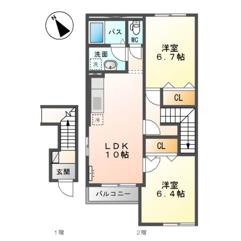 【間取り】 | ＡＮＤ　ＯＮＥ　西棟