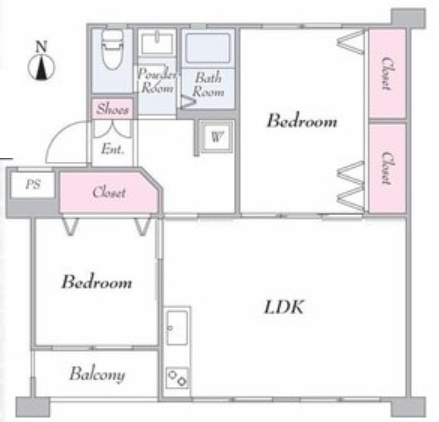 【間取り】 | S52070-ﾌﾟﾗｻﾞ修学院B棟