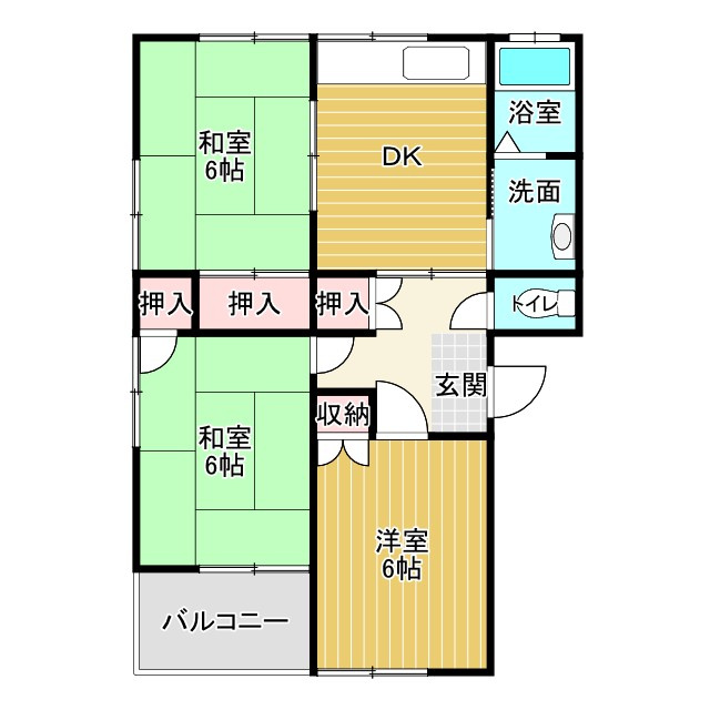 ドミールあざみⅢの間取り