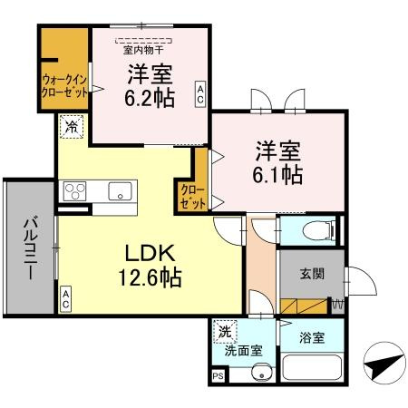 D's LIEN (ディ-ズリアン) Cの間取り