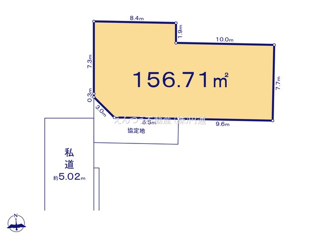 グラファーレ富田町千音寺2期4棟の土地図