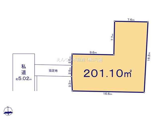 グラファーレ富田町千音寺2期4棟の土地図