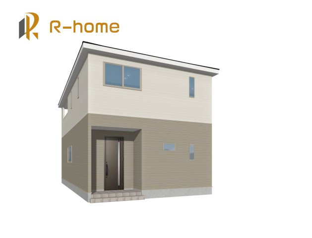 土浦市乙戸南第6　新築戸建て　7号棟の外観パース|2025年10月完成予定！近隣の同仕様完成物件をご見学いただけます♪