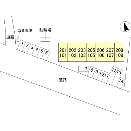 リュミエール太田の区画図
