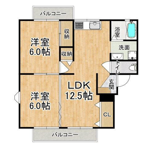 サクレクール・コーベの間取り|※間取りが現況と異なる場合は現況を優先します※