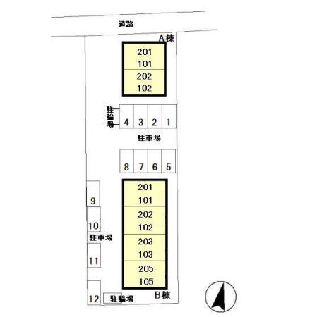 ノーブルＢの区画図