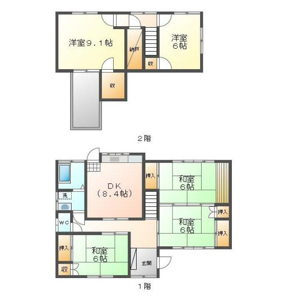 西連寺町1丁目　中古戸建の間取り