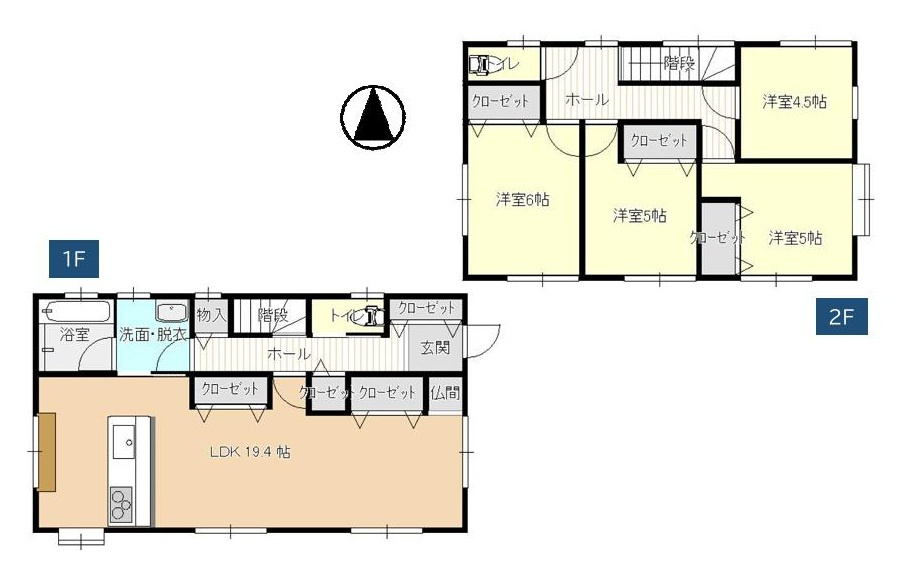 古河市女沼　中古戸建の間取り