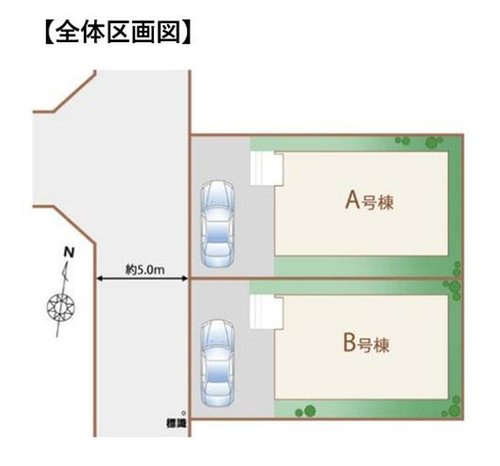 【Heartfull Town】東大和市向原５期の区画図|第１種低層住居専用地域の閑静で住環境良好の立地！
