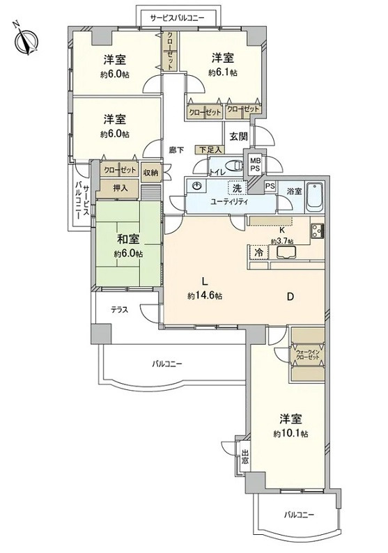 ヒルズ梅が台の間取り