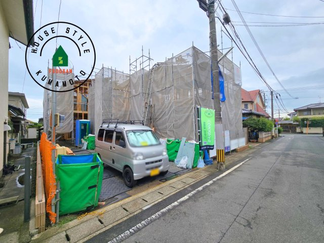 熊本市北区武蔵ケ丘2丁目第1-2棟（1号棟）の前面道路含む現地写真|見学の時間などお気軽にお問い合わせ下さい。