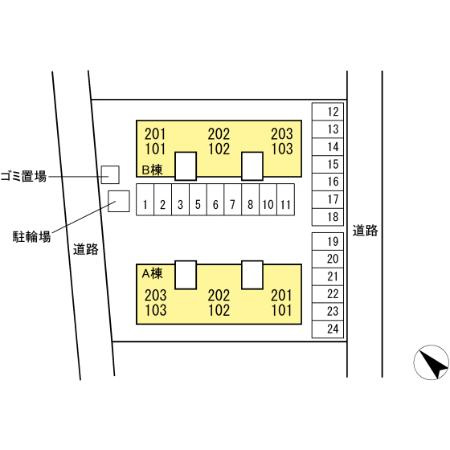 コート・デ・ボナールA棟の区画図
