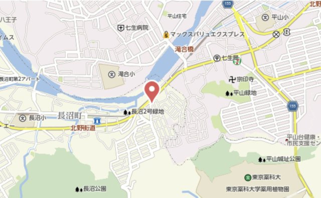 『八王子市新築戸建て』八王子市長沼町60-2【仲介手数料無料】の地図|～仲介手数料無料☆八王子ひなた不動産～八王子市長沼町　新築戸建て