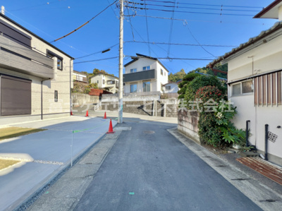 【前面道路含む現地写真】 | 三島市谷田 新築一戸建て 1号棟 | 前面道路含む現地写真です