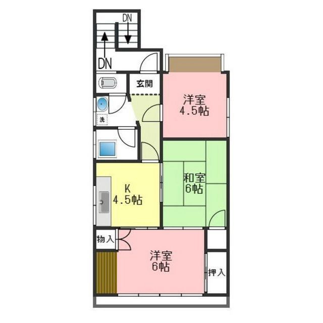 三田洞東1丁目1番5号倉庫の間取り