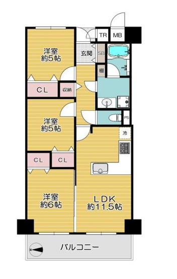 【間取り】 | ファミール緑橋