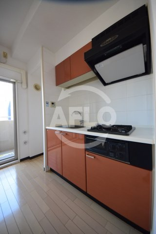 ウィルテラスなんば南のキッチン|サムティナンバ南　グリル付きガスコンロ2口キッチン