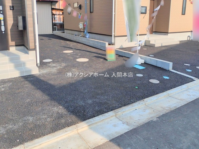 入間市小谷田1丁目・全8棟　新築一戸建　1号棟　～北西角地～の駐車場|現地写真（2025年9月17日撮影）
