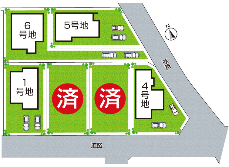 堺市西区浜寺諏訪森町東　第3期　新築一戸建ての区画図|全6区画
