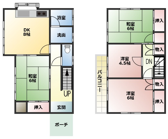 【間取り】 | 【カーポート付】山武郡芝山町高田　中古戸建