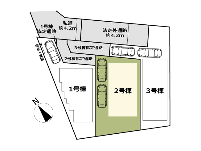 【間取り】 | 志木市上宗岡1丁目　新築一戸建住宅　全3棟　(志木本店) | 最寄り駅は利便性の高い「志木」駅。通勤・通学に便利な立地です。徒歩7分にスーパー「アコレ」があり、日々のお買い物にも困りません。