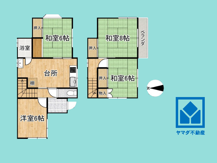 京田辺市草内上リ立の間取り|図面と現況が異なる場合は現況を優先いたします。
