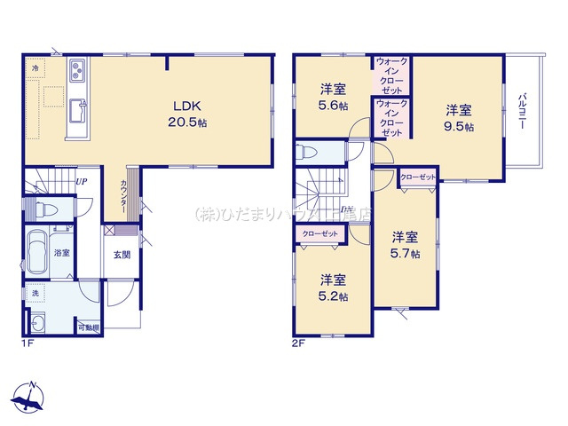 伊奈町本町2丁目20期　新築戸建　エルデ02の間取り|4LDK