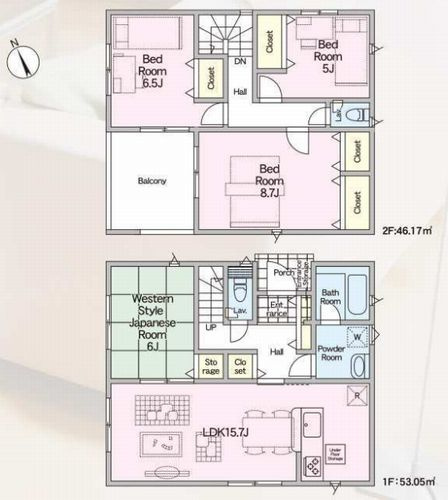 【間取り】 | 【仲介手数料０円】秦野市戸川第18　新築一戸建て | 秦野市戸川第18　新築一戸建て